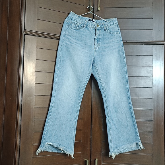 Denim - Monster's Women's Light Blue flared straight leg Jeans Waist upto 30